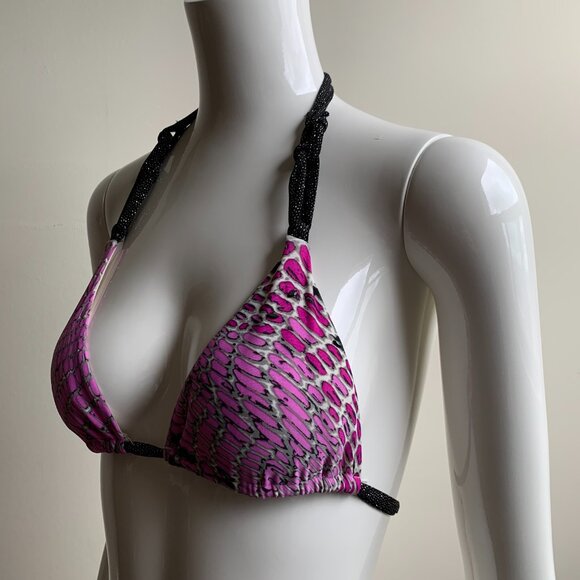 Sauvage purple black crystal snakeskin bikini - Picture 8 of 11